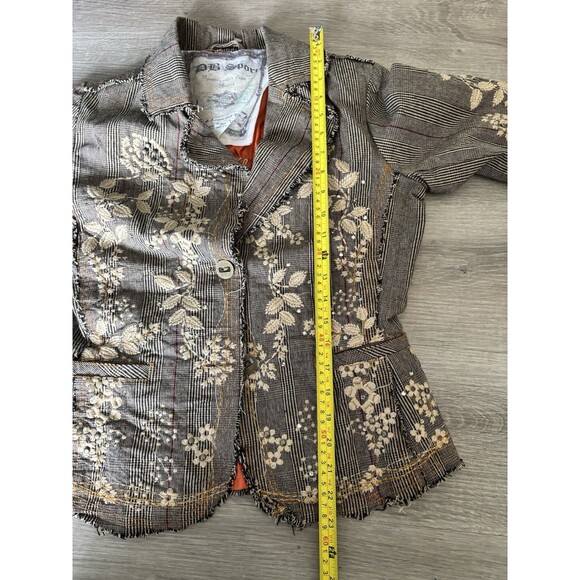 Embroidered Brown Blazer - Picture 12 of 13